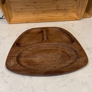 Gladmark mid century wooden  serving plate tray appetizers snacks charcuterie